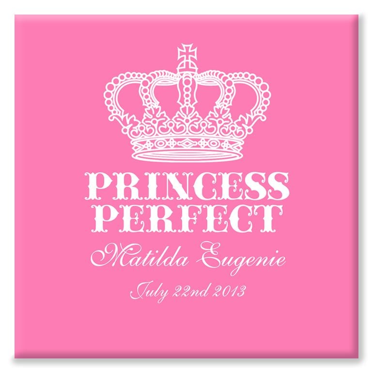 Princess Perfect personalised canvas print