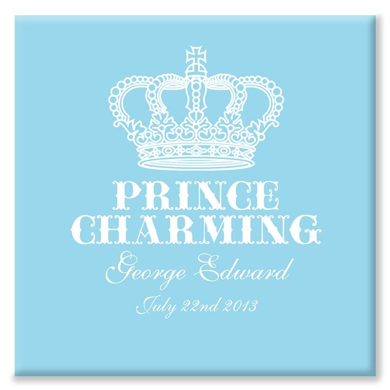 Prince Charming personalised canvas print