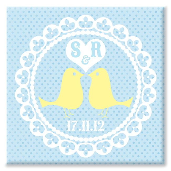 Doily personalised valentine canvas gift