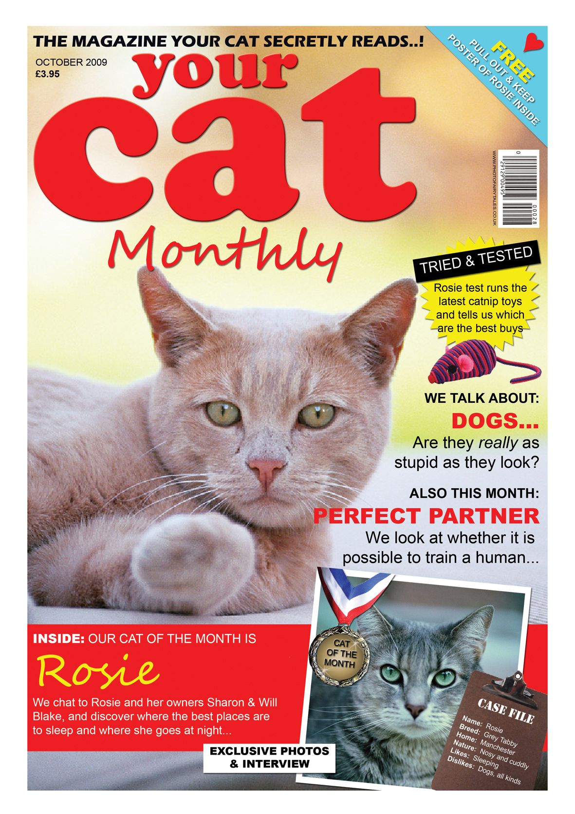 Your Cat pet owner personalised spoof magazine cover gift