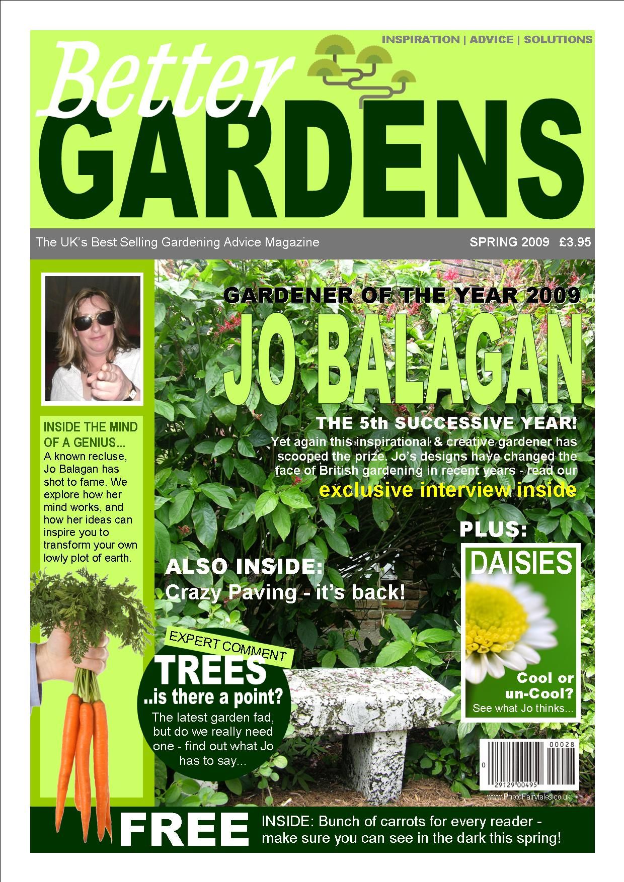 Gardening Gift Better Gardens personalised spoof magazine cover gift