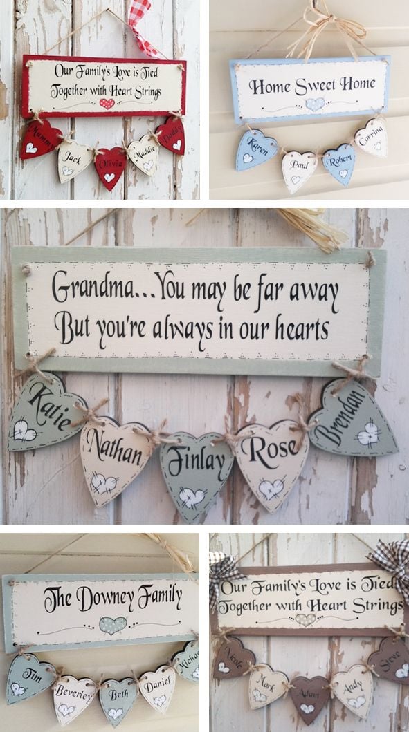Personalised Wooden Family Tree plaque