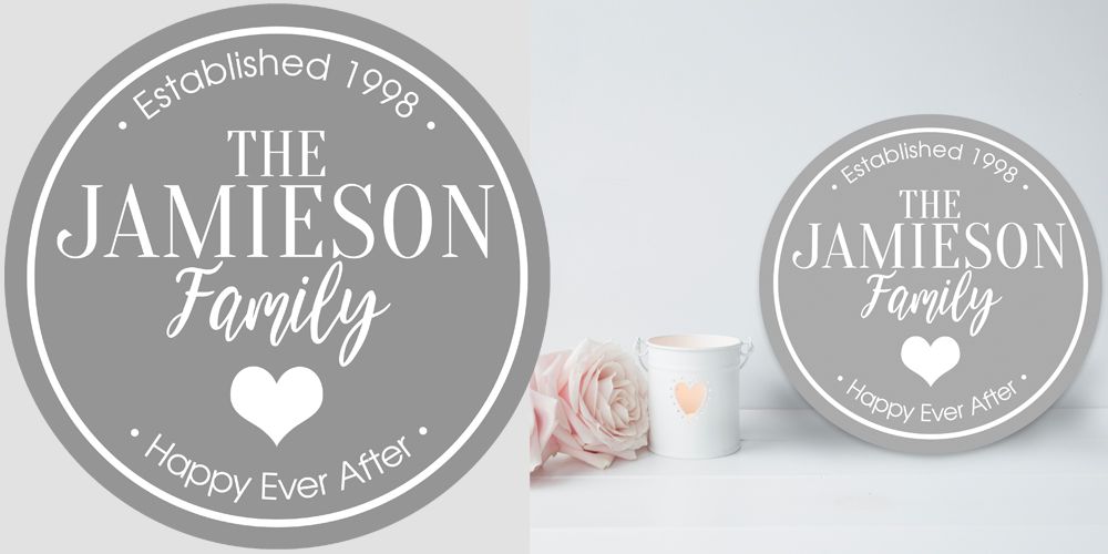 Personalised wall sign family wedding gift acrylic plaque street sign