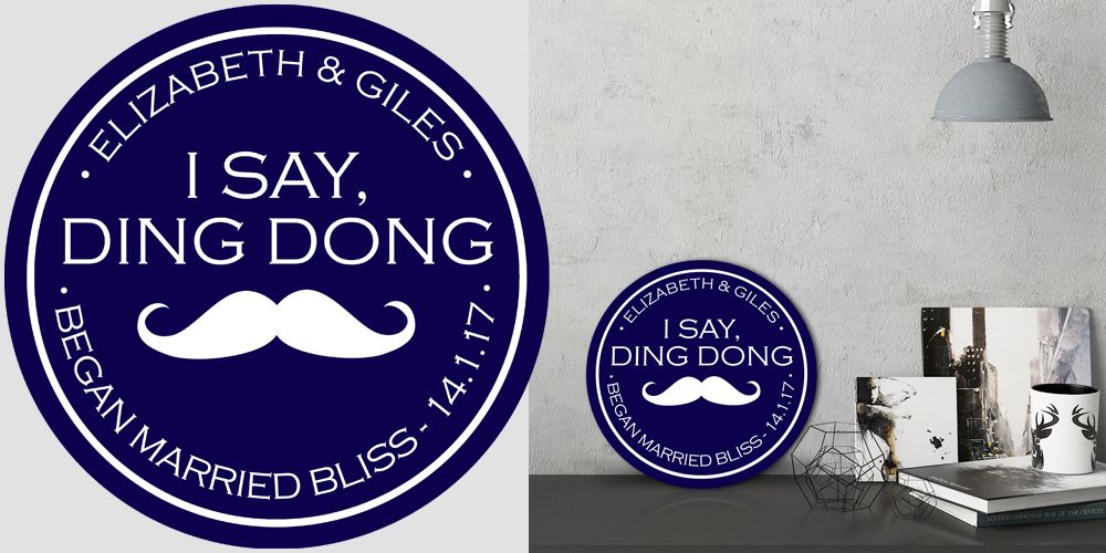 Personalised sign round wall plaque sign wedding gift