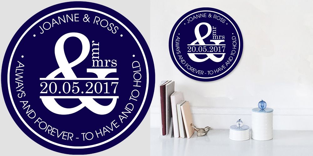 Personalised acrylic sign wall plaque wedding anniversary gift