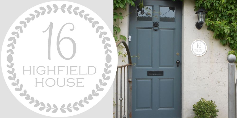 Personalised round acrylic house sign white exterior plaque