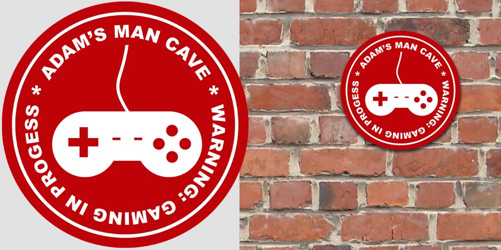 Personalised acrylic wall plaque teenager gaming computer man cave gift
