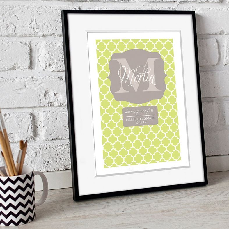 Preppy personalised name print monogram