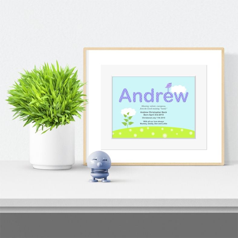 Summer personalised meaning of name print