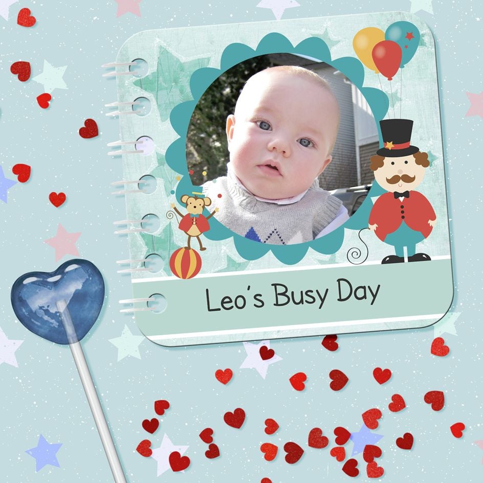 Personalised baby board book bespoke handmade photo gift