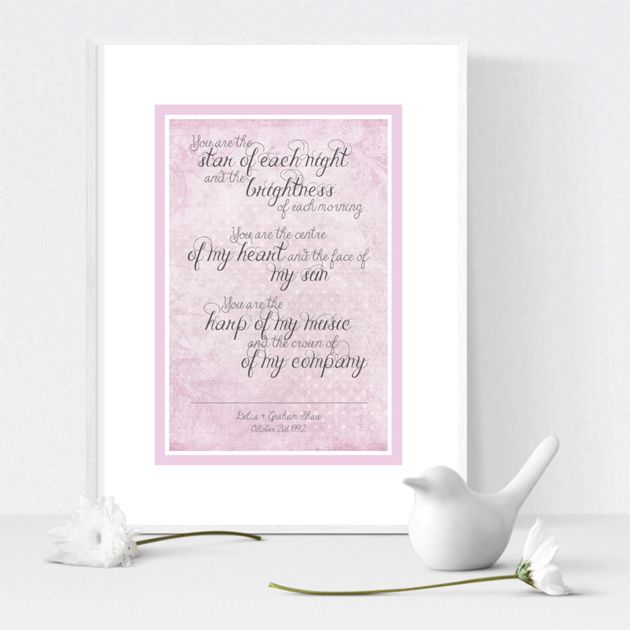 Star of Each Night personalised love prints