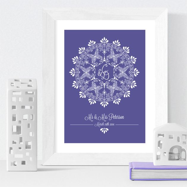 Wedding Butterflies personalised love print romantic gift