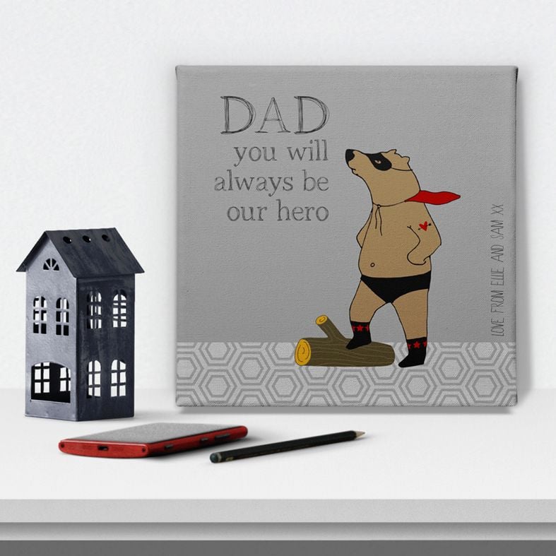 personalised canvas print for him