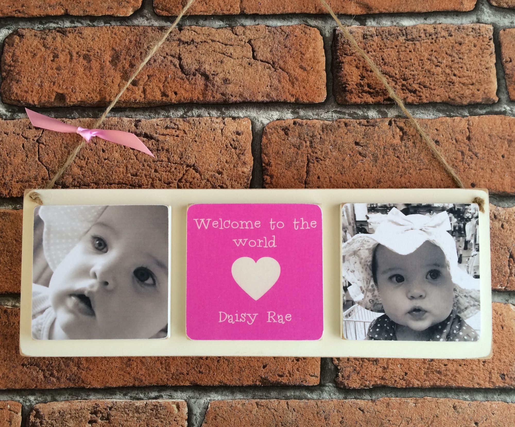 Personalised wooden photo plaque