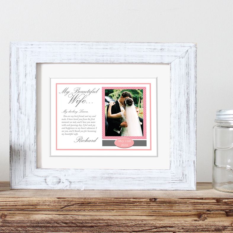 Wedding personalised message photo print