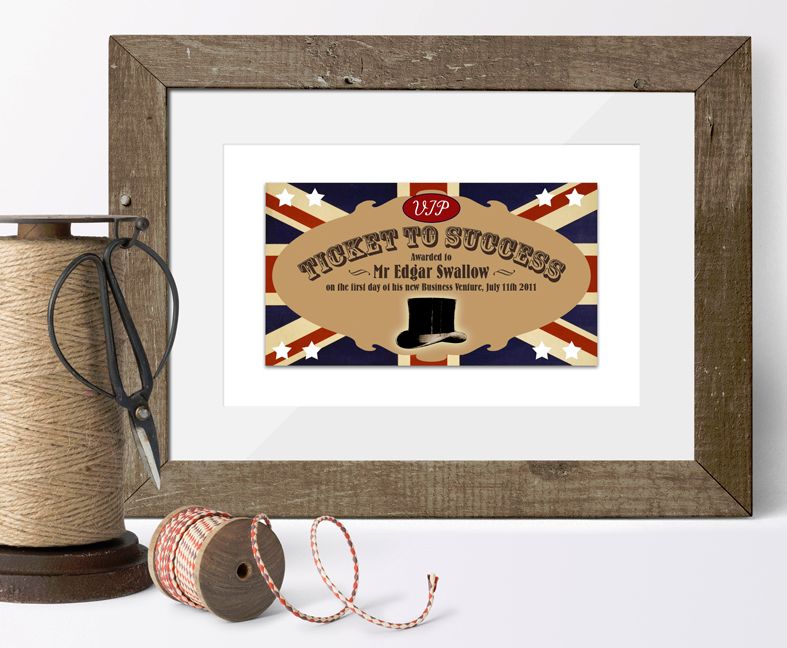 Personalised Ticket to Success print