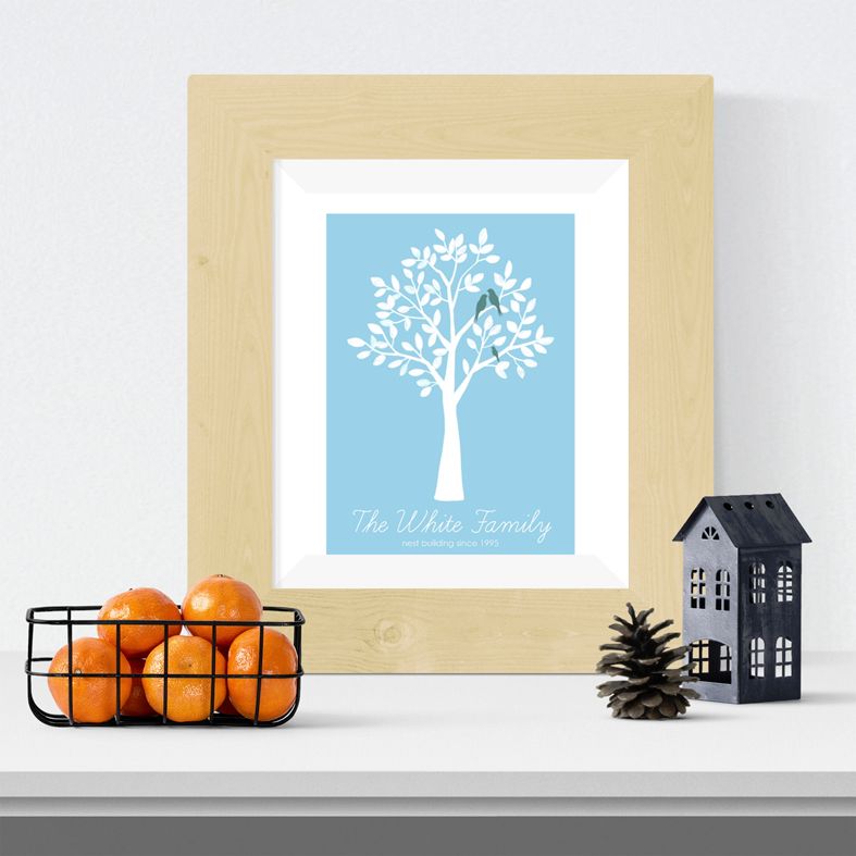Family personalised tree print