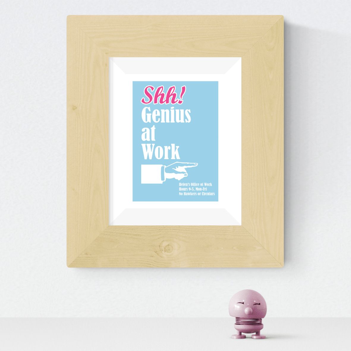 Genius at Work personalised office print