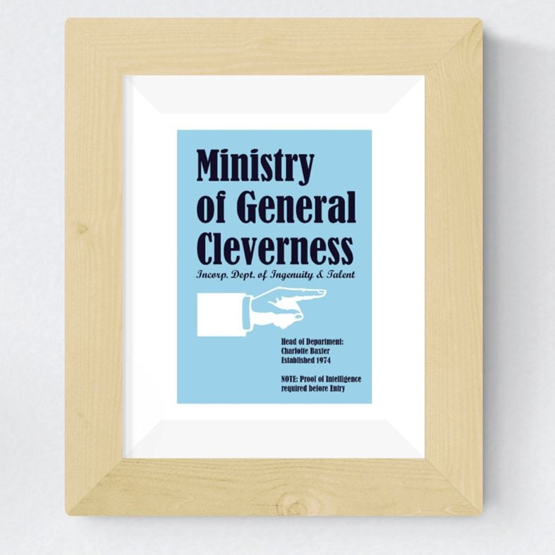 Ministry of General Cleverness personalised office gift