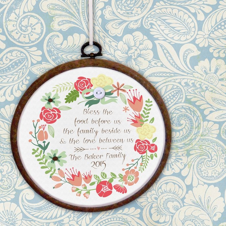 Blessing Personalised Embroidery Hoop Print | Handmade Gift, PhotoFairytales