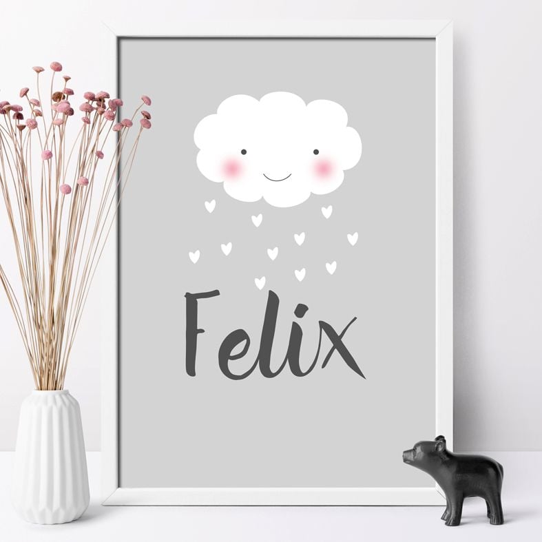 Personalised kawaii style art prints for baby, child, and loved ones | Put a smile on your wall, Smiler print range from PhotoFairytales