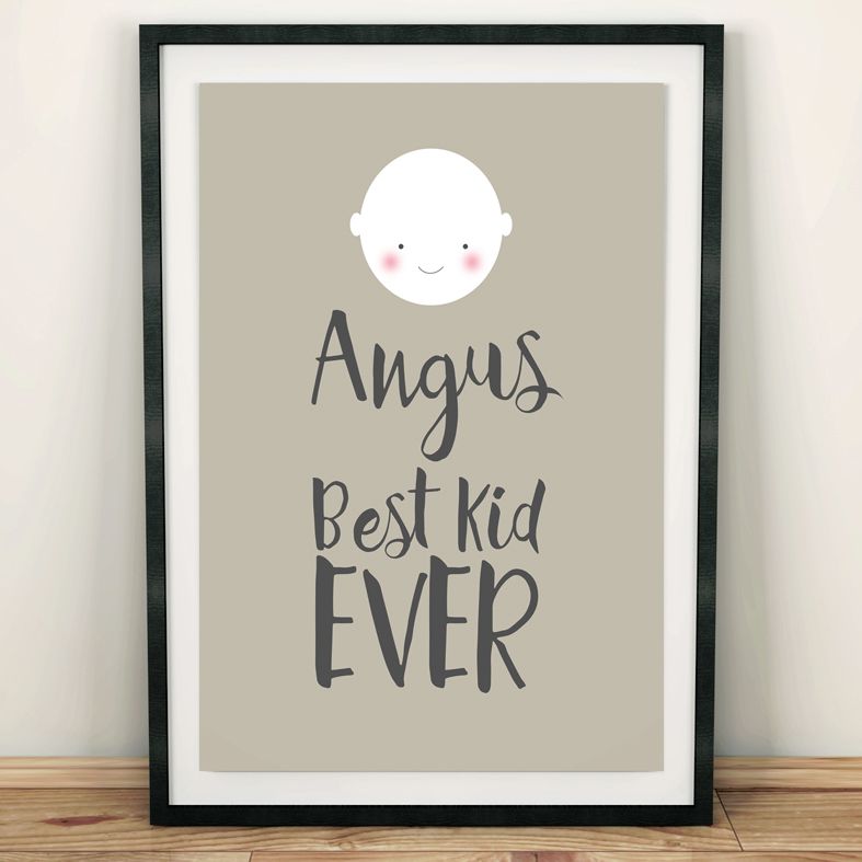 Personalised child's bedroom art | happy smile prints | baby name prints from PhotoFairytales