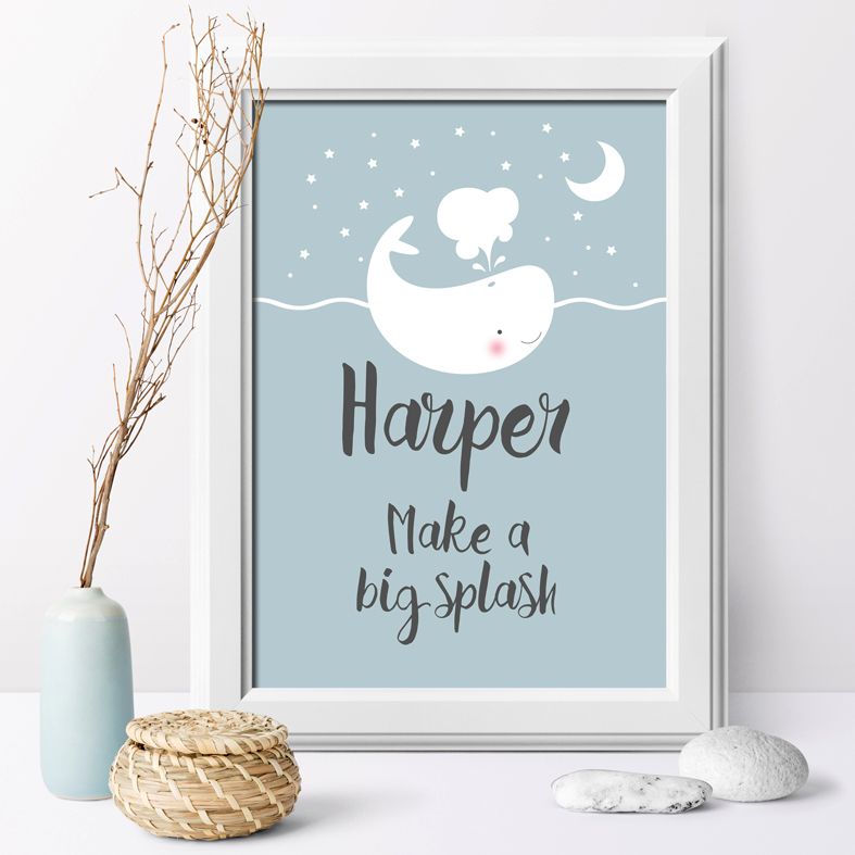 Personalised kawaii style art prints for baby, child, and loved ones | Put a smile on your wall, Smiler print range from PhotoFairytales