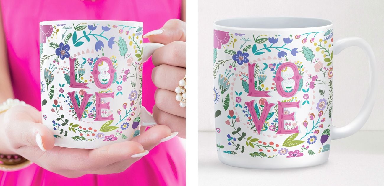 Summer of Love personalised mug Valentine gift