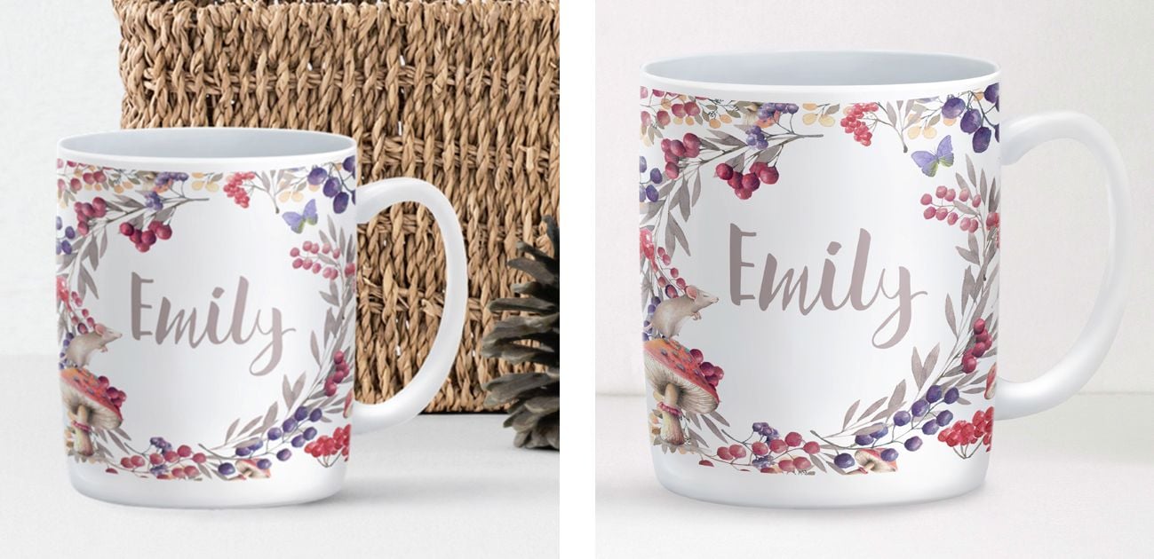 Berries personalised mug gift
