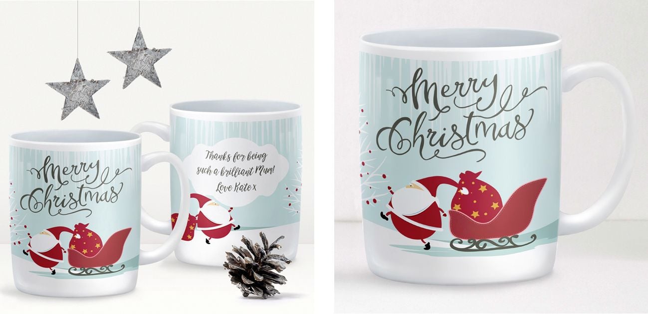 Santa personalised Christmas mug stocking filler