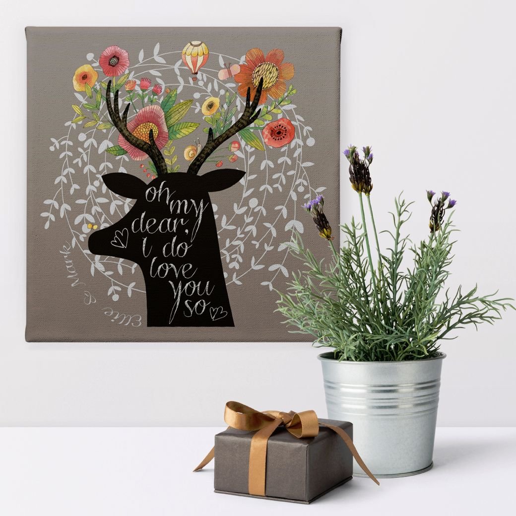My Dear personalised anniversary canvas gift
