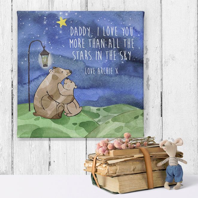 Love You More personalised canvas print gift