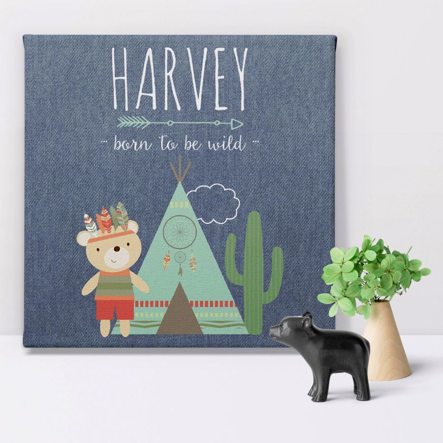 Born to be Wild personalised romantic anniversary canvas print