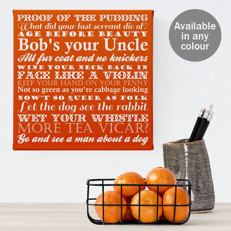 Family Sayings bespoke canvas print gift