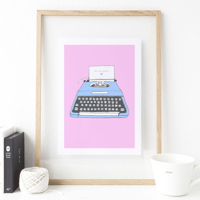 Typewriter retro print wall art | PhotoFairytales