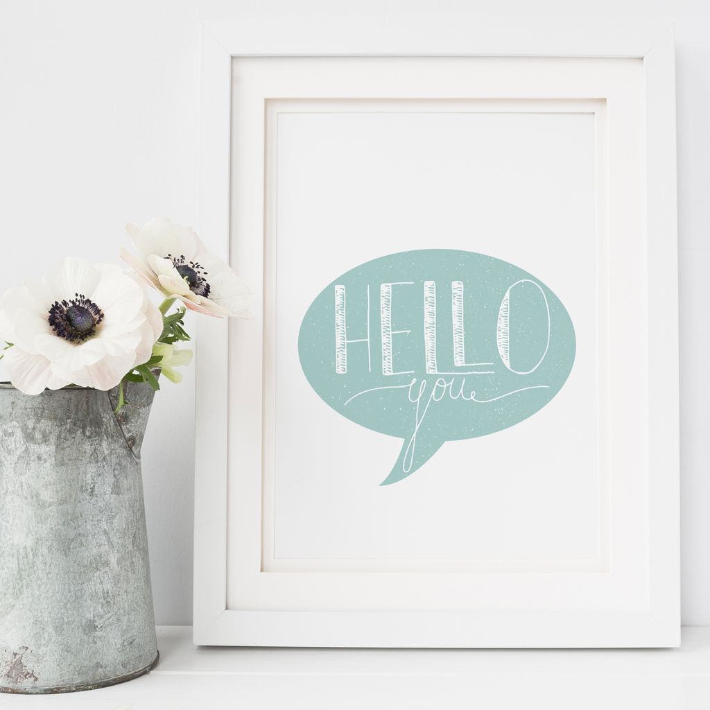 Hello You art print | made to order Scandi wall art from PhotoFairytales