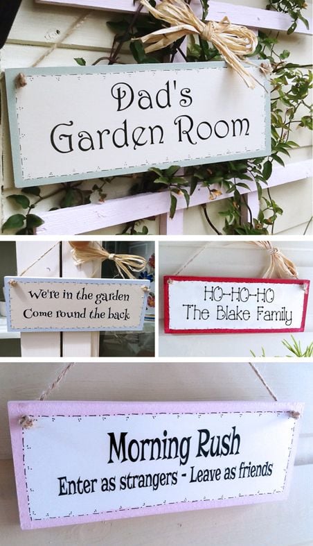 Personalised handmade wooden room wall plaques | PhotoFairytales