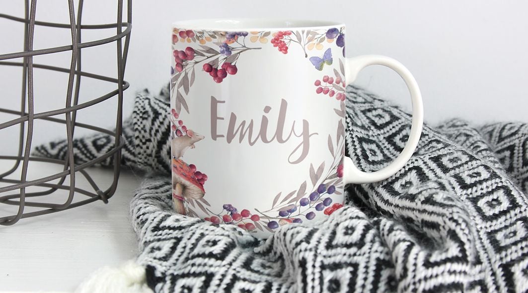 Berries personalised mug gift