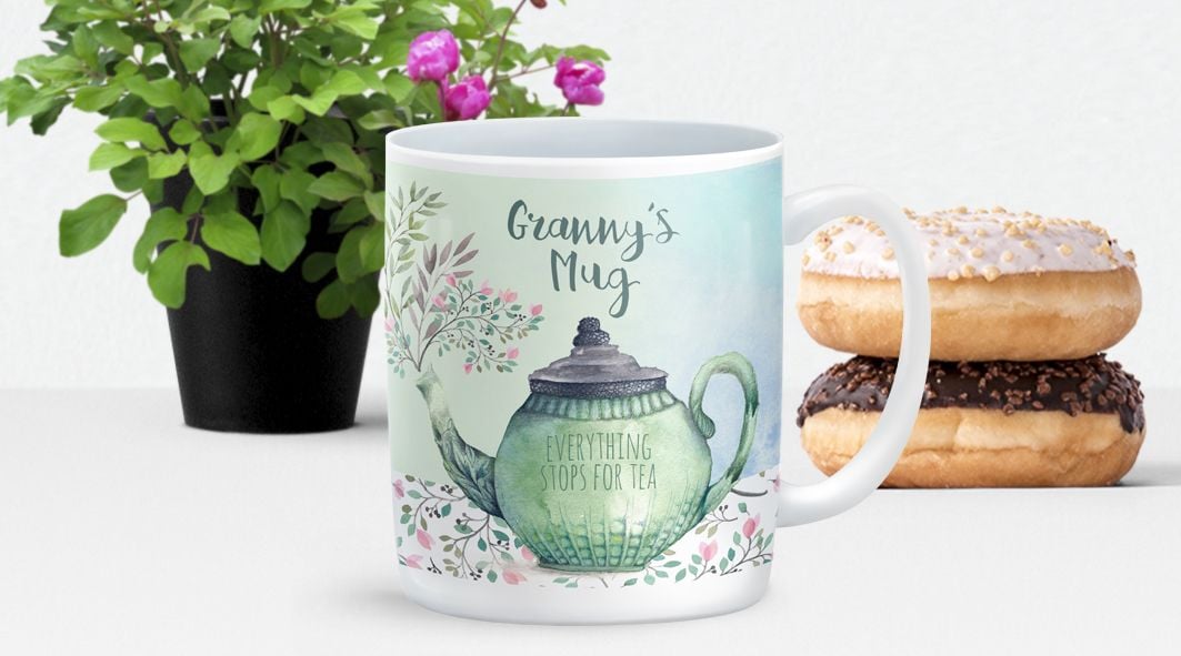 Everything Stops for Tea personalised mug gift for her