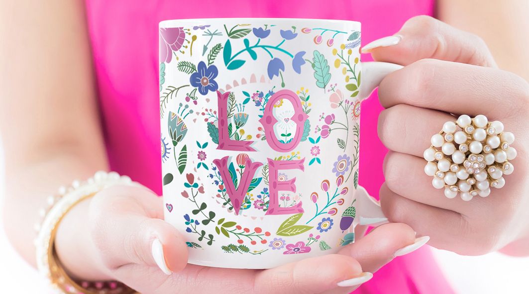 Summer of Love personalised mug Valentine gift