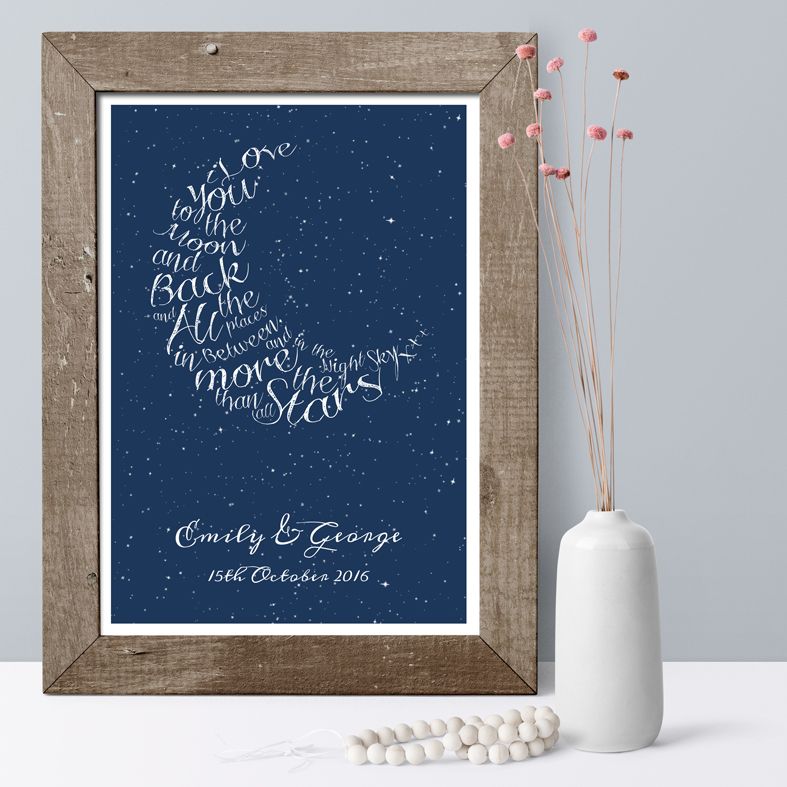 Personalised Written in the Stars word art print | romantic wedding or anniversary gift from PhotoFairytales