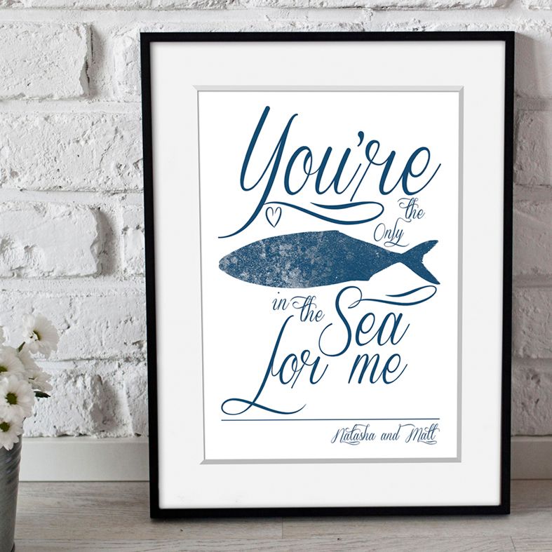 Personalised Only Fish in the Sea print | romantic Valentine or anniversary gift from PhotoFairytales