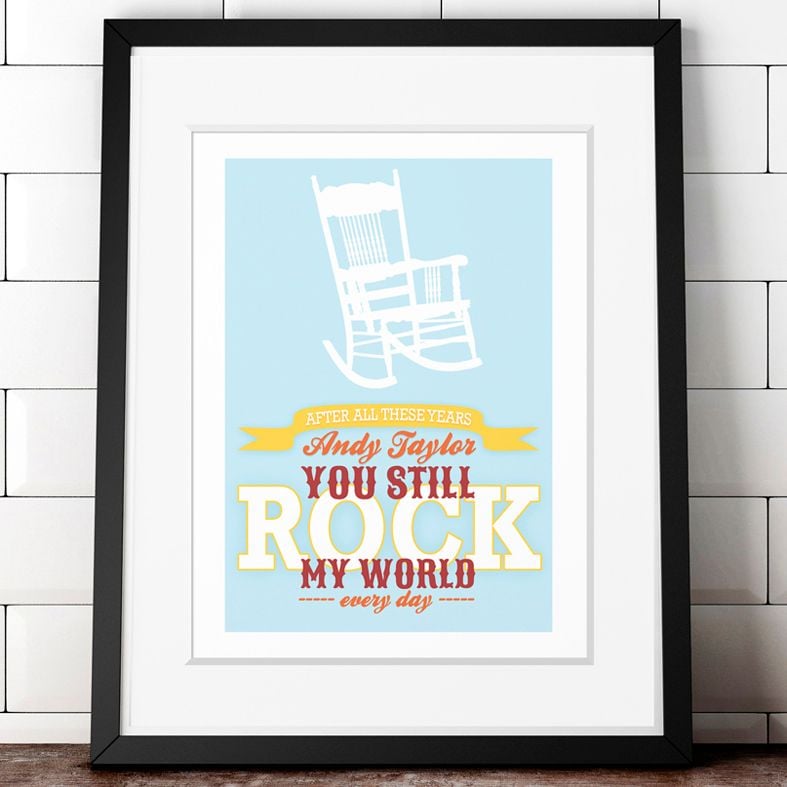You Still Rock my World | personalised print wall art | personalised anniversary Valentine gift | PhotoFairytales