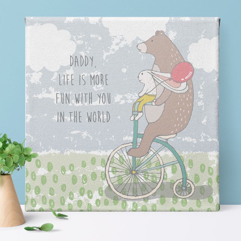 Life is More Fun personalised canvas picture
