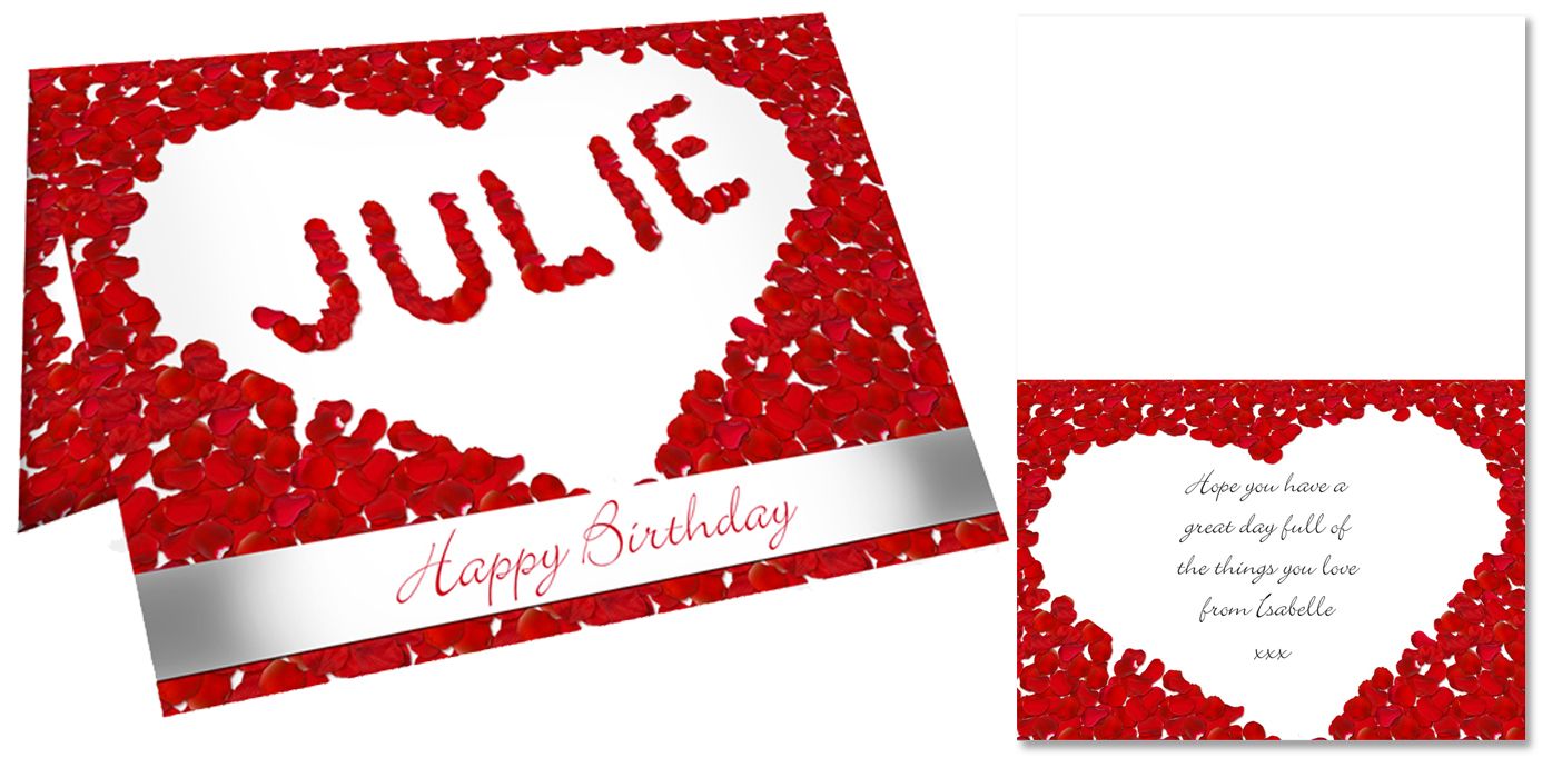 Petal Heart personalised gift card | from PhotoFairytales