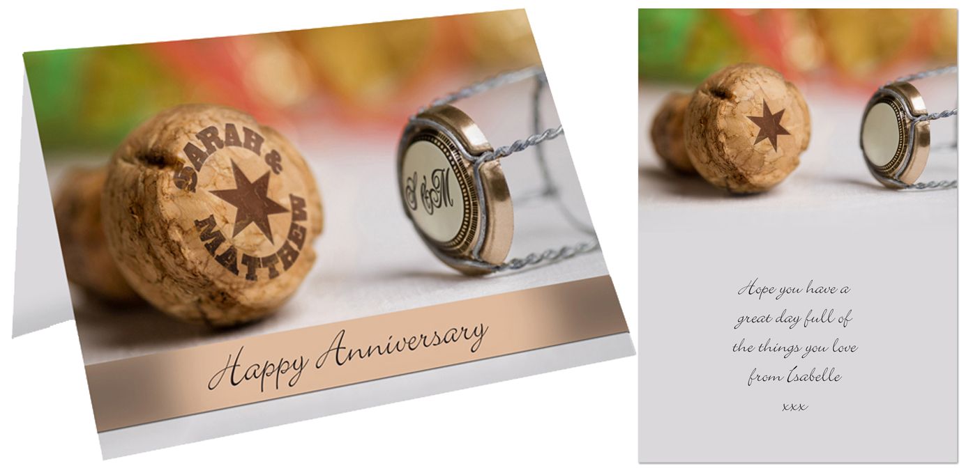 Champagne personalised gift card | from PhotoFairytales