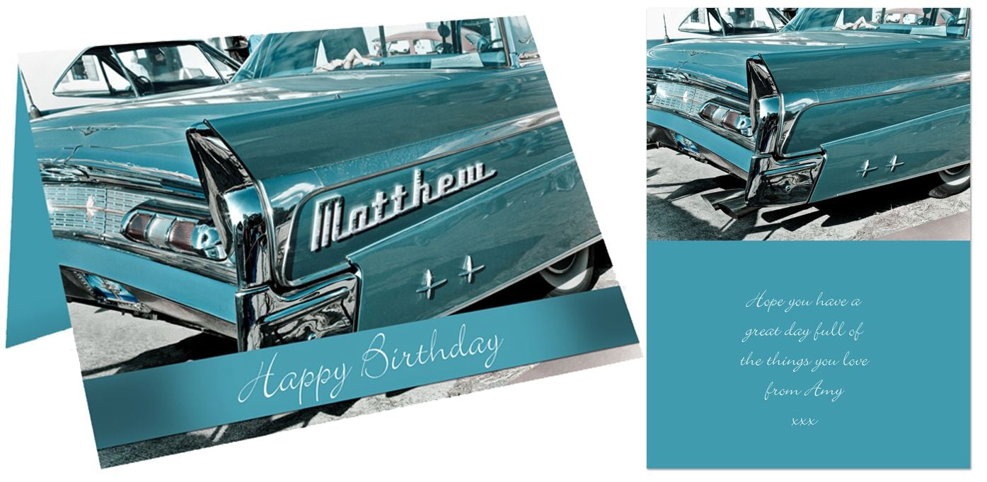Retro Car personalised gift card | from PhotoFairytales