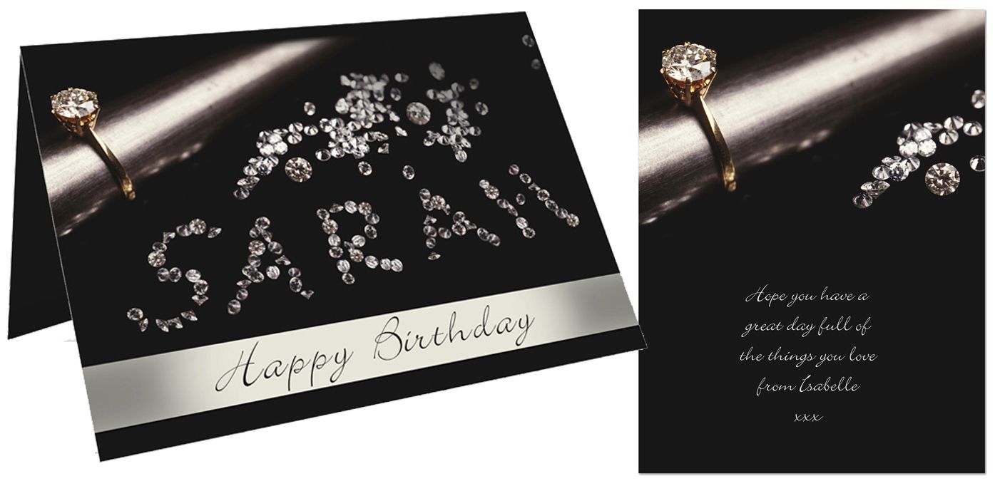 Diamonds personalised gift card | from PhotoFairytales