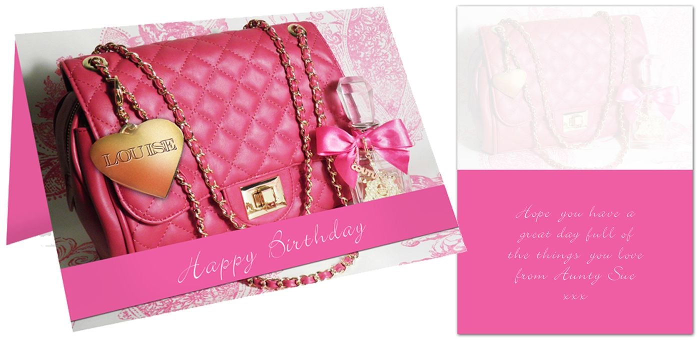 Handbag personalised gift card | from PhotoFairytales