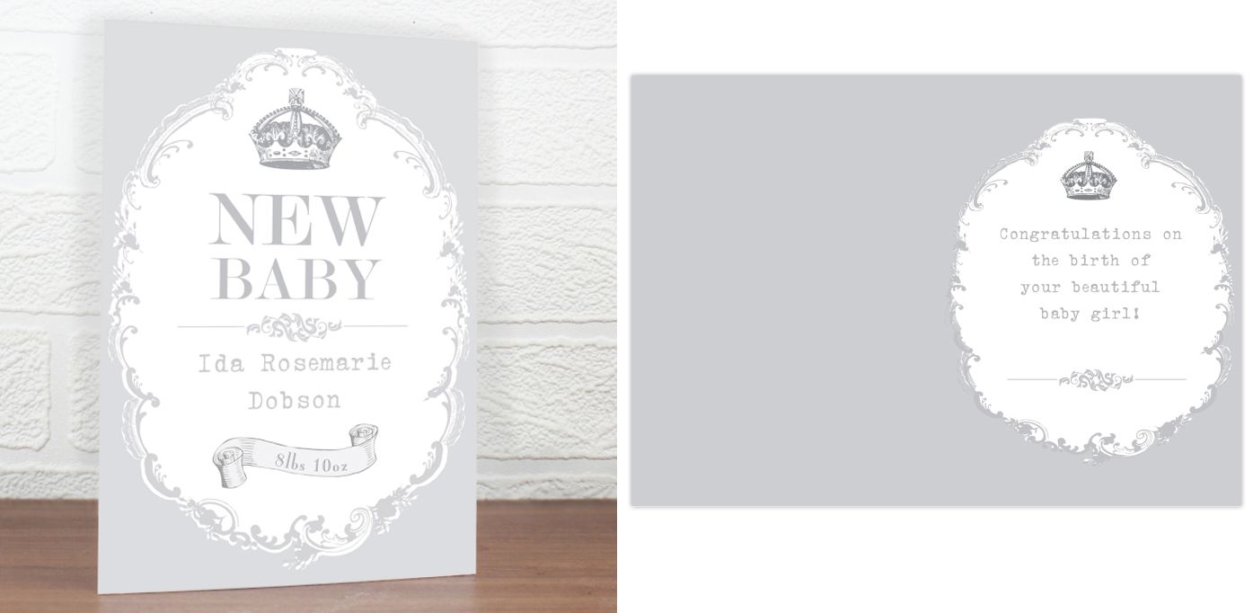 New Baby personalised gift card | from PhotoFairytales
